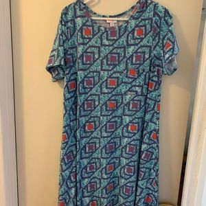 Geometric Print Lularoe Carly Dress